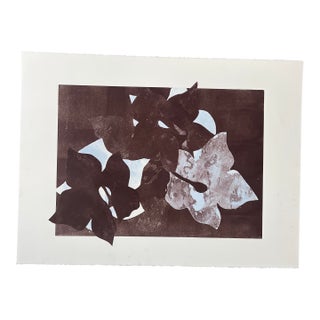 Original Signed 2026 Seascape Mixed Media Monotype and Collage Artwork, Unframed 16 X 22 For Sale