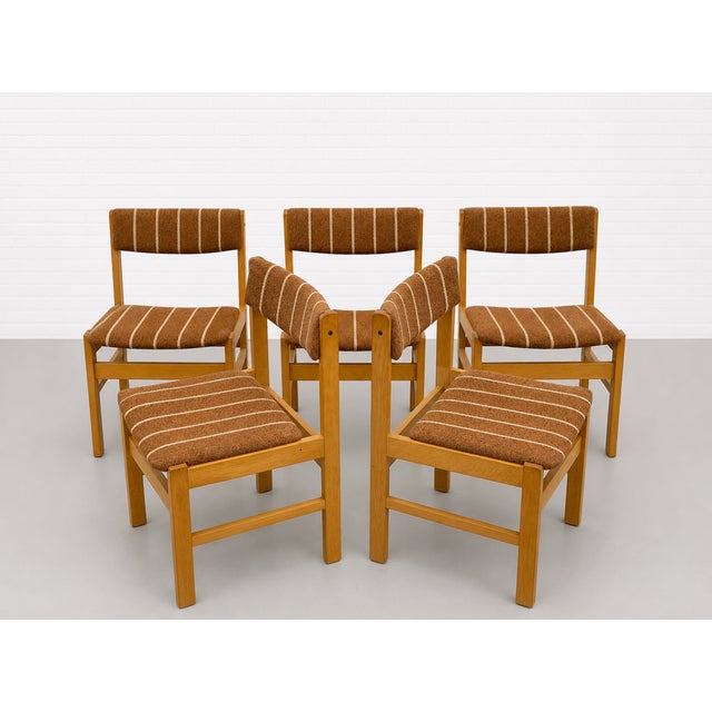Set of 5 Mid Century Modern Oak Dining Chairs, Made in Denmark, C. 1960s For Sale - Image 15 of 16