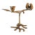 Vintage Brass "Love Birds" Taper Candle Holder For Sale