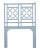 Chinoiserie Lattice Back Headboard Twin - Blue For Sale - Image 3 of 3