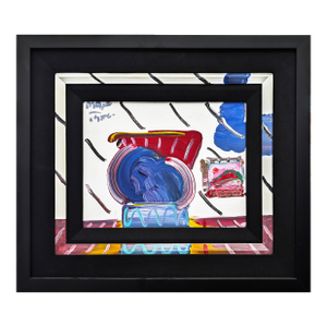 Peter Max, Still Life (Custom Framed Original Painting on Canvas), 1986
