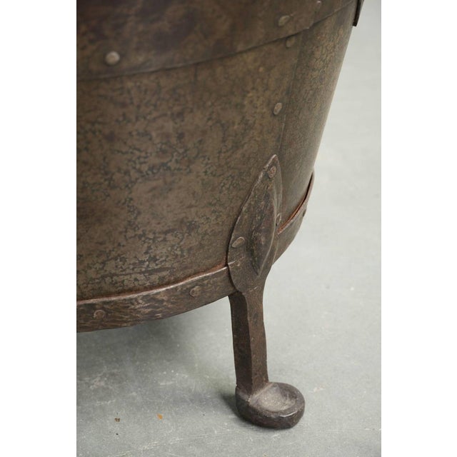 Brown Copper Kettle for Firewood For Sale - Image 8 of 9