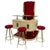 Vintage Art Deco Italian Bar and Stools in Parchment attributed to Gio Ponti, 1950s, Set of 4 For Sale - Image 17 of 17