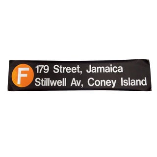 1980s New York "F" Train Subway Sign For Sale
