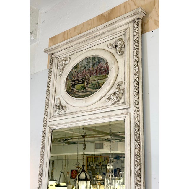 Argentinean Painted Wood Trumeau Overmantel Mirror For Sale In New York - Image 6 of 12