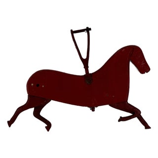 Mystery Vintage Galloping Red Horse Objet d'Art of Possible Carnival Fairground Origin For Sale