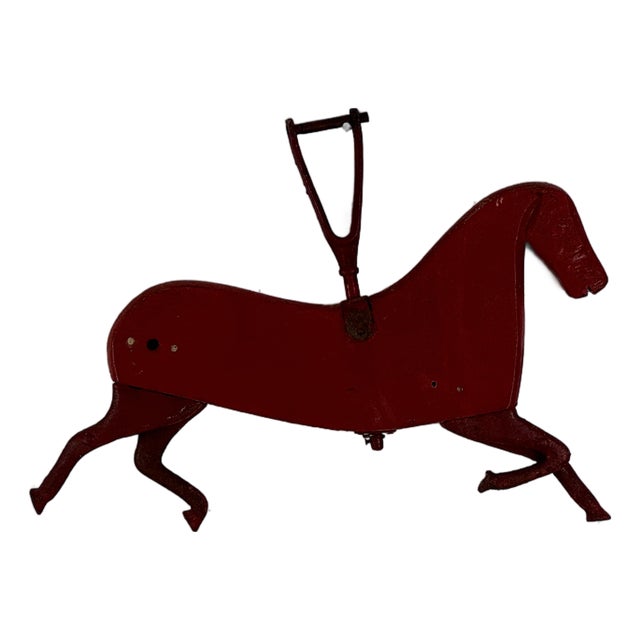 Mystery Vintage Galloping Red Horse Objet d'Art of Possible Carnival Fairground Origin For Sale
