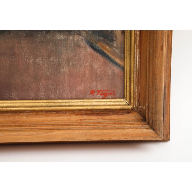 1940s Ponziano Togni (Swiss, 1906-1971), Oil on Canvas "Studio View", Signed, 1940-1945 For Sale - Image 5 of 12