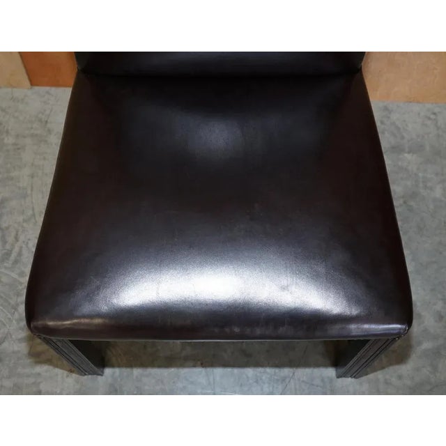 Buttoned Occasional Desk Chair in Brown Leather from George Smith For Sale - Image 5 of 15