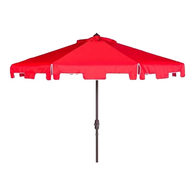 Outdoor Zimmerman 11ft Round Market Umbrella - Red For Sale