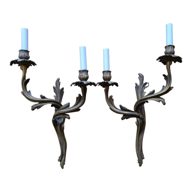 Louis XV French Bronze Wall Sconces For Sale