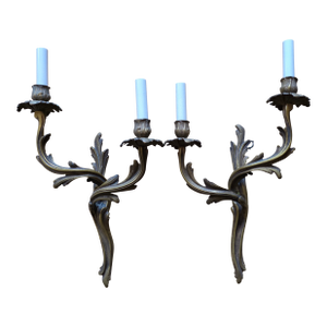 Louis XV French Bronze Wall Sconces