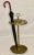 Brass 19th Century Solid Brass Umbrella Stand For Sale - Image 8 of 11