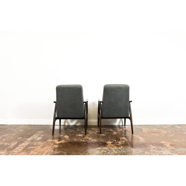 Gray Vintage Armchairs by H. Lis, Poland, 1960s, Set of 2 For Sale - Image 8 of 14