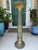 Traditional Fine Antique 1800s Verde Antico Marble Column Pedestal Ft. Gilded Corinthian Capital For Sale - Image 3 of 15