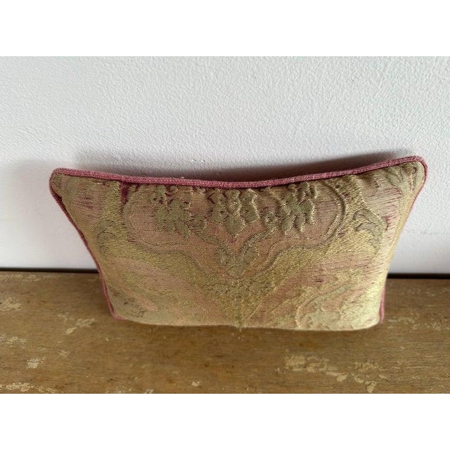 Abstract Pillow W/ Vintage Fabric For Sale - Image 3 of 6
