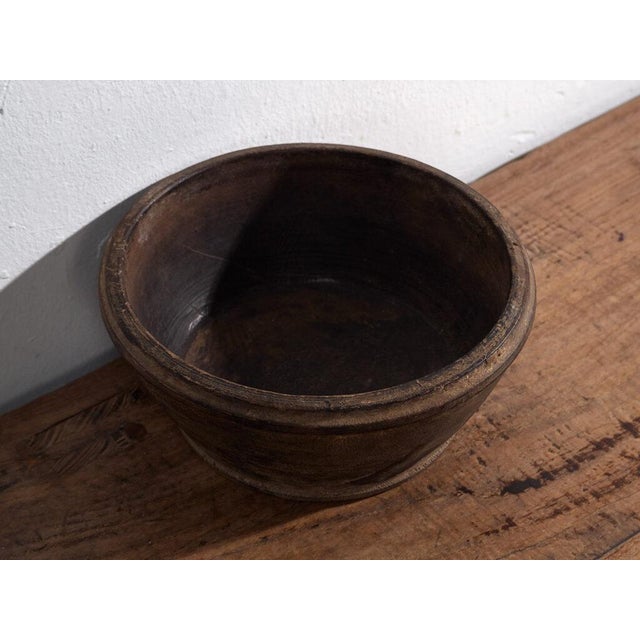 Antique Tibetan Wooden Bowl For Sale - Image 3 of 4