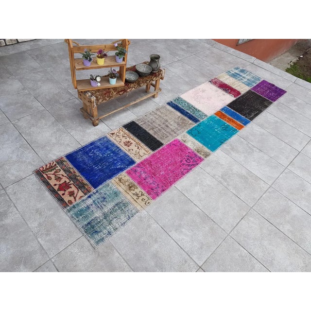 Oushak Vintage Anatolian Runner For Sale - Image 10 of 10