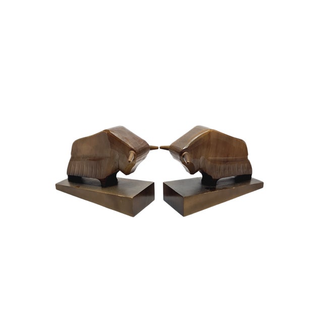 Wood Vintage Figurative Wooden Bookends, 1950s, Set of 2 For Sale - Image 7 of 13