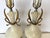 Alabaster Antique Art Deco/ Hollywood Regency Style Alabaster Table Lamps With Bronze Figureheads- A Pair For Sale - Image 8 of 18