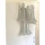 Pair of murano glass transparent diamanted "selle" wall sconces . all made in italy, made in murano glass. “selle”...