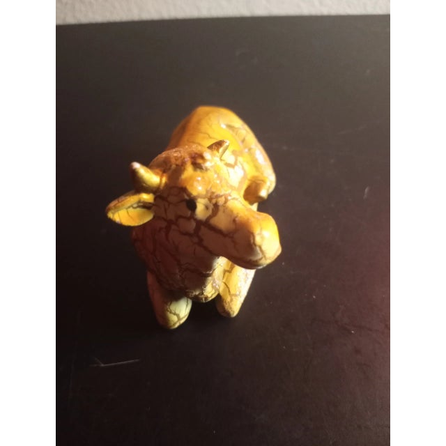 1980s Ceramic Cow Figurine For Sale In Dallas - Image 6 of 7