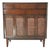 Vintage 1960s Mid-Century Modern Walnut Wood and Woven Rattan Highboy Chest Cabinet by R-Way For Sale
