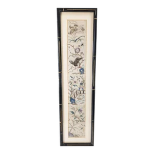 19th Century Chinese Silk Embroidered Robe Sleeve Panel