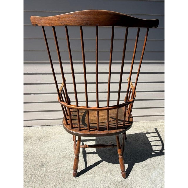 18th Century 18thc New England Extended Arm Comb Back Windsor Birdcage For Sale - Image 5 of 16