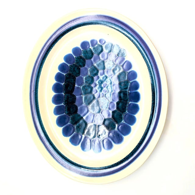 Vintage Franciscan "Moondance" Stoneware Oval Serving Platter For Sale - Image 9 of 12
