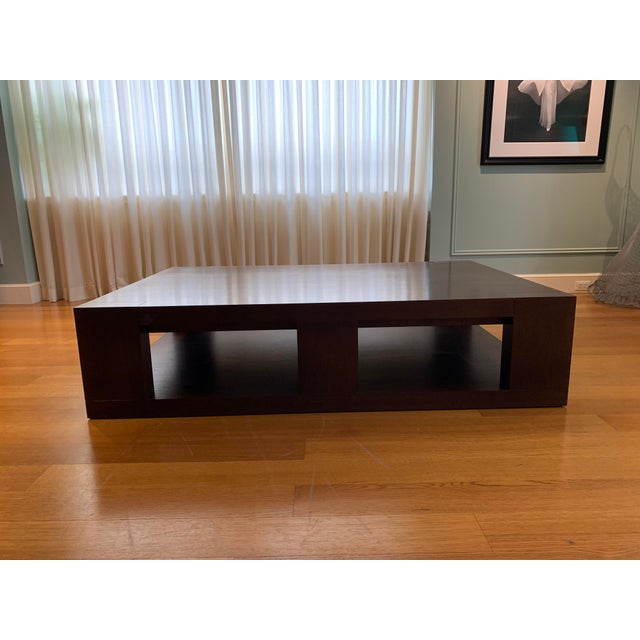 Christian Liaigre Contemporary Walnut Coffee Table | Chairish