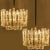 Metal Large Modern Chrome & Ice Glass 3-Tier Chandeliers by J. T. Kalmar, Set of 2 For Sale - Image 7 of 18