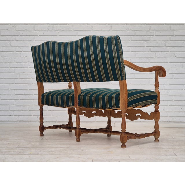 Danish 2 Seater Sofa in Wool Fabric & Oak Wood, 1960s For Sale - Image 6 of 18