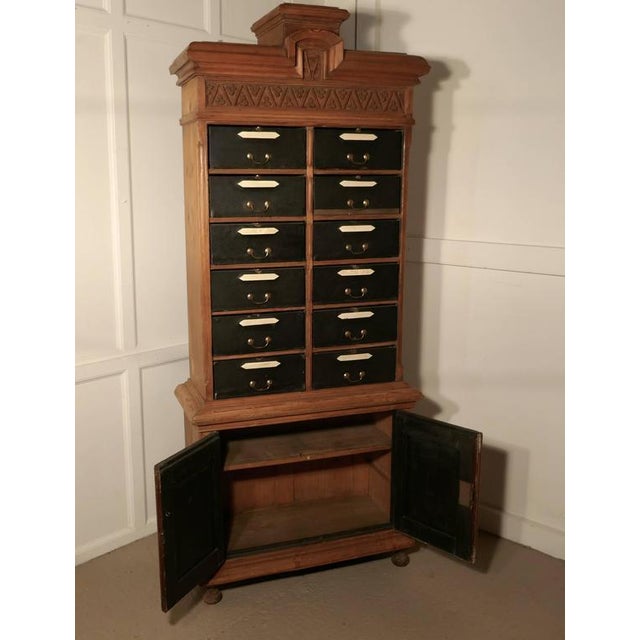 1900 - 1909 Tall French Barristers Box Filing Cabinet, 1900s For Sale - Image 5 of 10