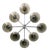 21st Century Otto Satin Nickel Smoky Bubbles Murano Glass Flush Mount by Fabio LTD For Sale