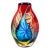 Monumental Murano Style Sommerso Art Glass Vase W/ Floral Core For Sale