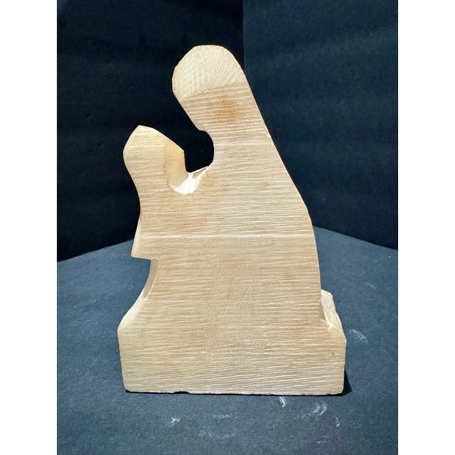 1960s 1960s Larry Mohr Carved Alabaster Sculpture Signed From Artist Estate For Sale - Image 5 of 8