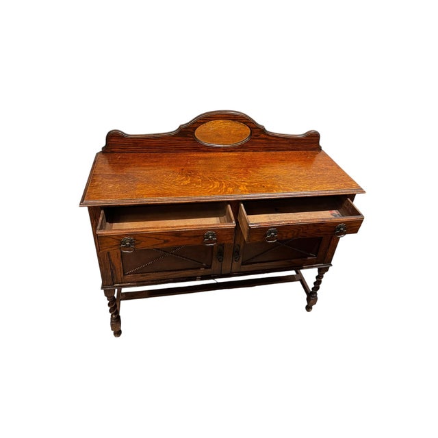 1980s 1980s Oak Sideboard Buffet For Sale - Image 5 of 7