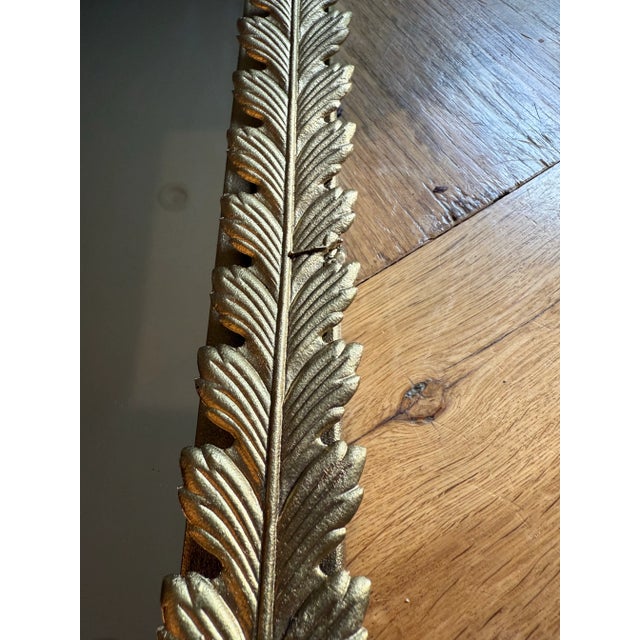 Gold Leaf Mirror Neoclassical Empire Metal Laurel Leaves For Sale - Image 10 of 11