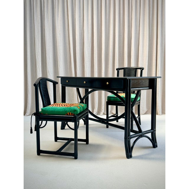 Desk Set with Jokhang Tiger Velvet Cushions from Gasparucci Italo, Italy, 1970s, Set of 3 For Sale - Image 14 of 14