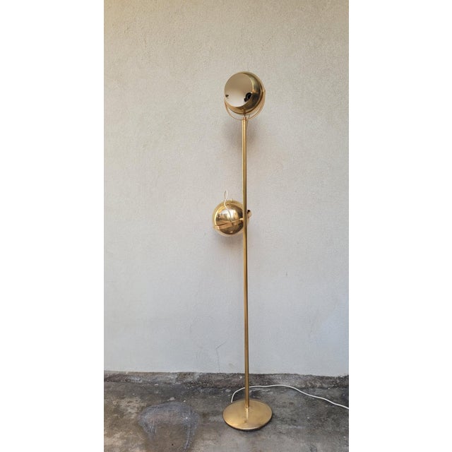 Two-Light Brass Floor Lamp by Goffredo Reggiani, Italy, 1960s For Sale - Image 6 of 15