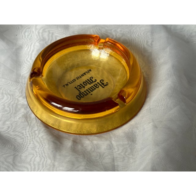 Mid-Century Modern Vintage Glass Atlantic City Hotel Ashtray For Sale - Image 3 of 10