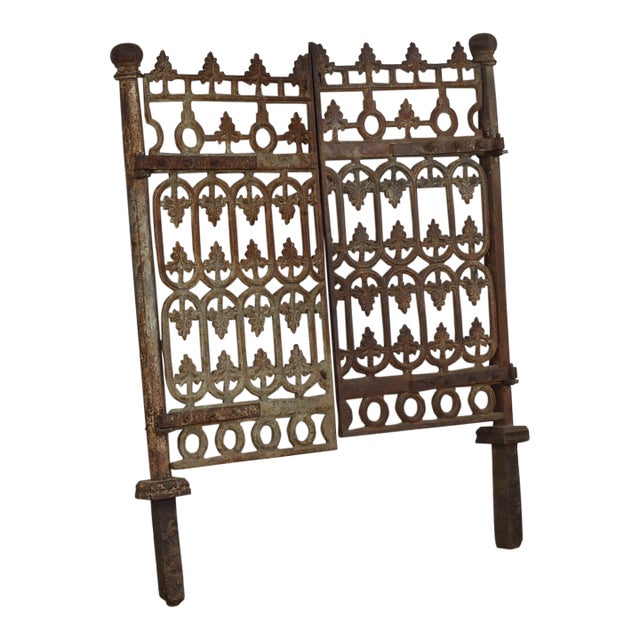 Vintage Indian Iron Garden Gate For Sale