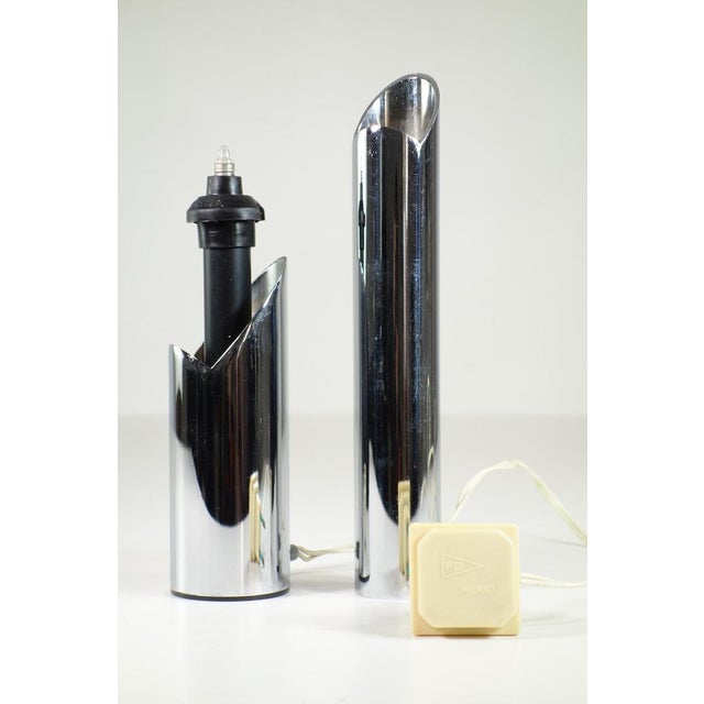 1960s Space Age Italian Chrome Table Lamp, 1960s For Sale - Image 5 of 10