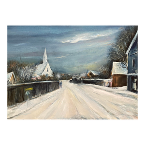 Arthur Sembler Winter Village Painting