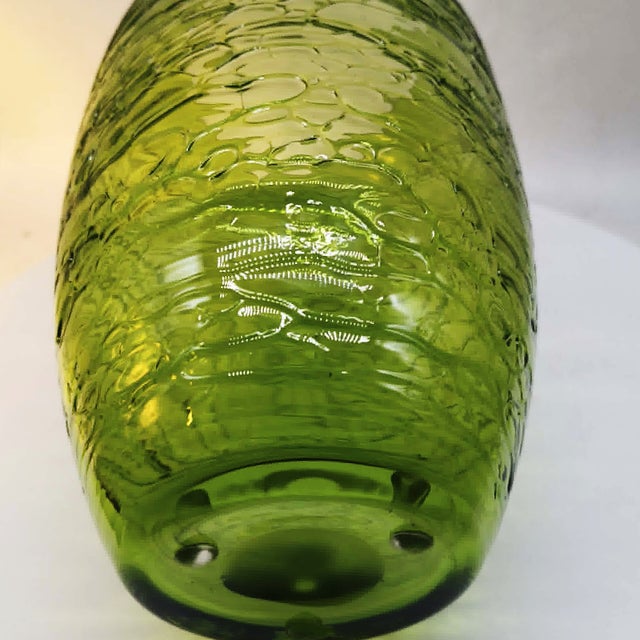 Handmade Green Murano Glass Vase, Italy, 1970s For Sale - Image 10 of 11