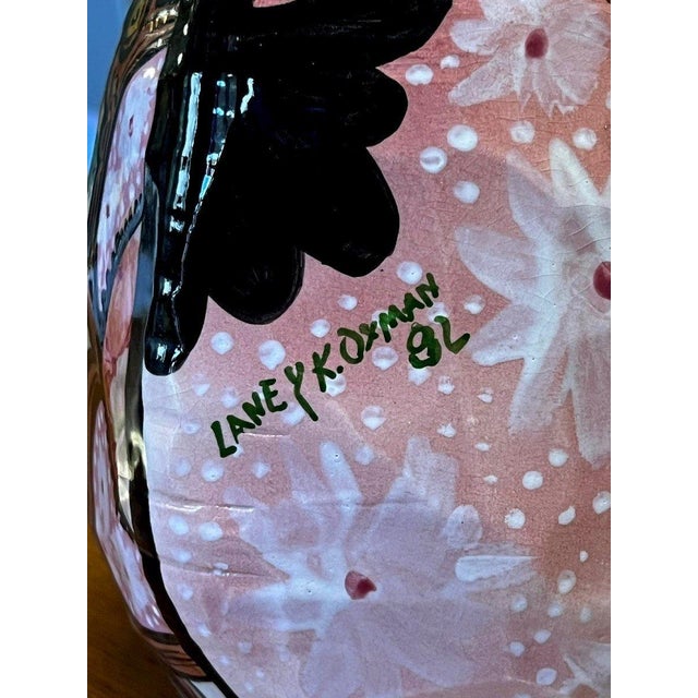 Vintage Ceramic and Slipware Pitcher by Laney K. Oxman, 1990s For Sale - Image 3 of 6