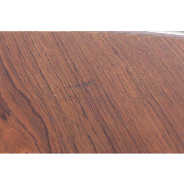 1960s Danish Oval Rosewood Dining Table With Two Extension Leaves For Sale - Image 9 of 9