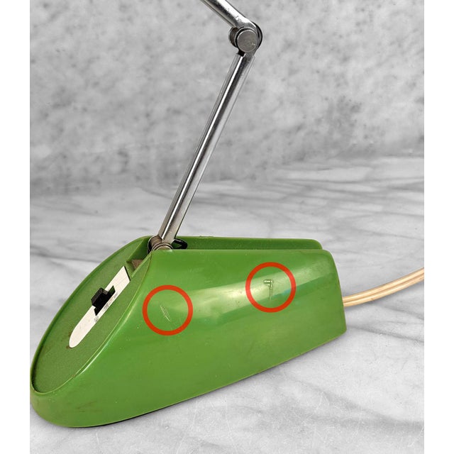 Mid-Century Avocado Green Articulating Library Desk Lamp For Sale - Image 10 of 10