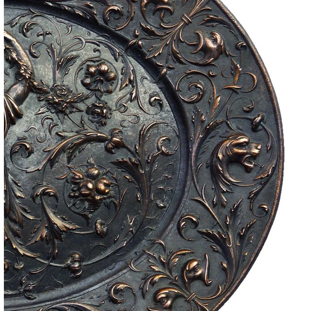 Late 19th Century American Radiator Company Copper Plated Cast Iron Oval Medallion For Sale - Image 5 of 12